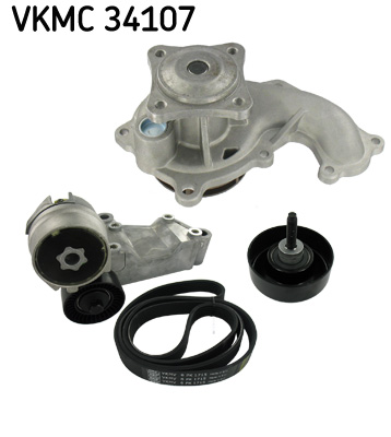 SKF VKMC 34107 Pompa acqua + Kit cinghia Poly V